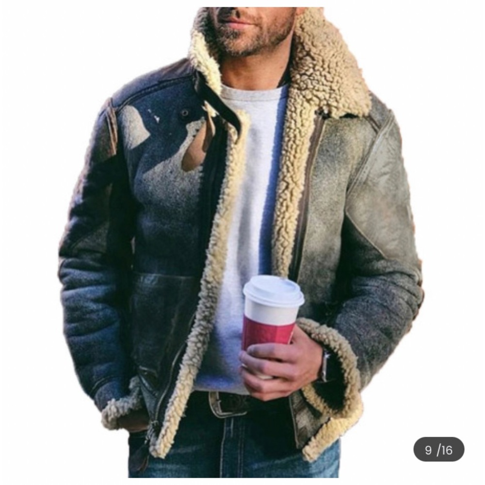 Men Casual Lapel Zipper Solid Color
Plus Size Leather Jacket